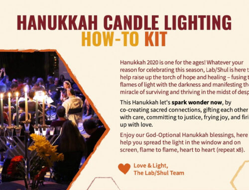 Hanukkah Candle Lighting How-To Table Tent