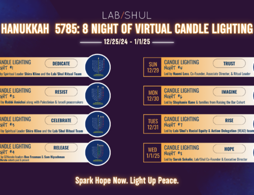 Hanukkah with Lab/Shul: Our Schedule Release // Spark Hope Now: Light Up Peace